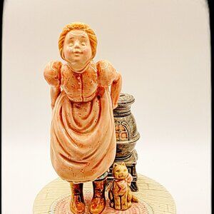 💥 Otagiri Rotating Music Box Thank Heaven for Little Girls Cat Stove Works💥